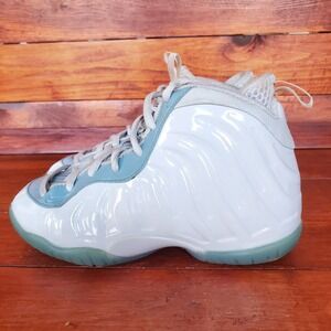Nike Little Posite One Shoes Boys 13C White Blue Basketball DM1095-400